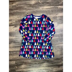 Hanna Andersson Celebration Twirl Blue Twinkly Trees Holiday Dress Size 6-7